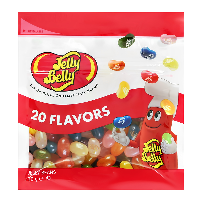 Драже JELLY BELLY фруктовое ассорти 20 вкусов 70 г fun food jelly belly драже жевательное сахарная вата