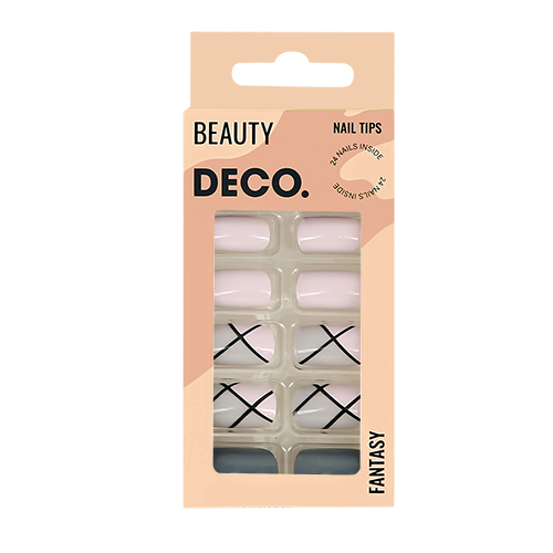 

Набор накладных ногтей DECO. FANTASY violet graphic 24 шт + клеевые стикеры 24 шт