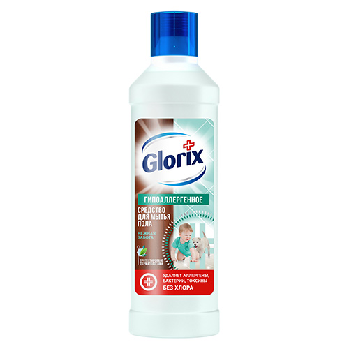 glorix чистящее средство для пола glorix цветущая яблоня и ландыш 1 л GLORIX Средство моющее GLORIX Нежная забота 1 л