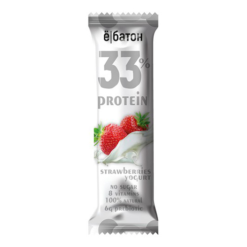 Батончик протеиновый Ё БАТОН со вкусом клубника - йогурт 45 г