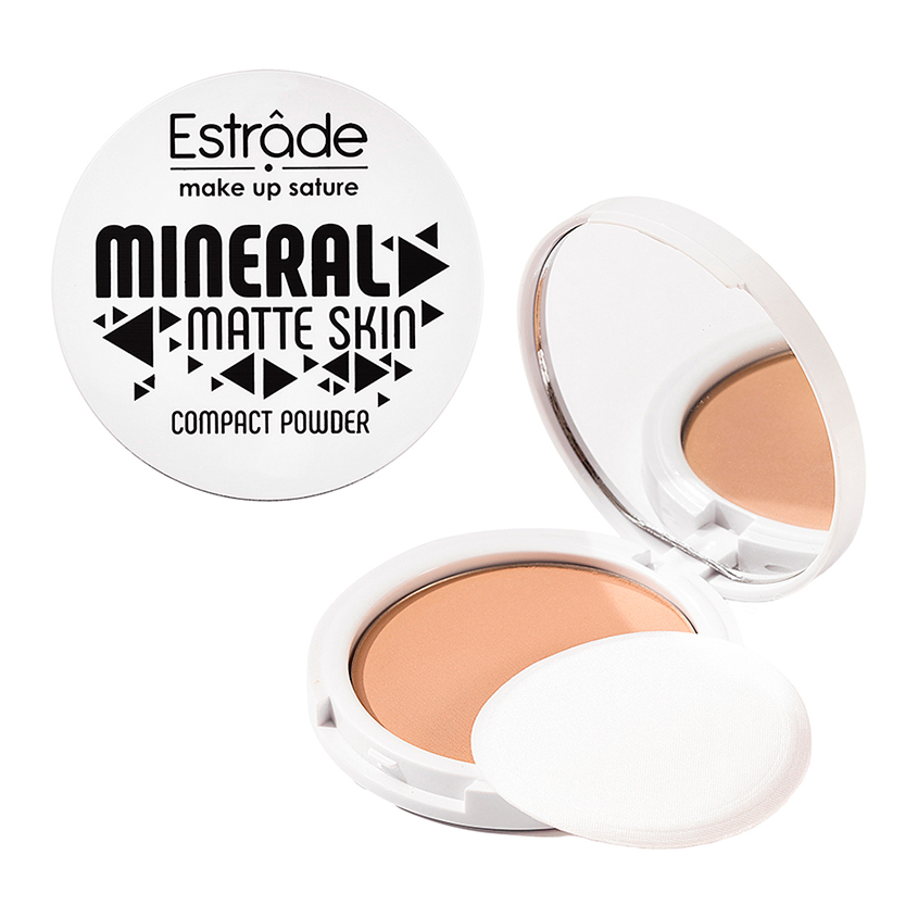 Пудра компактная для лица ESTRADE MINERAL MATTE SKIN тон 25 пудра компактная estrade mineral matte skin т 23 универсальный бежевый 7 г