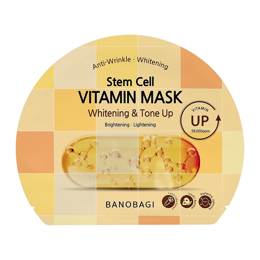 Маска для лица `BANOBAGI` VITAMIN с экстрактом моркови (для сияния кожи) 30 г