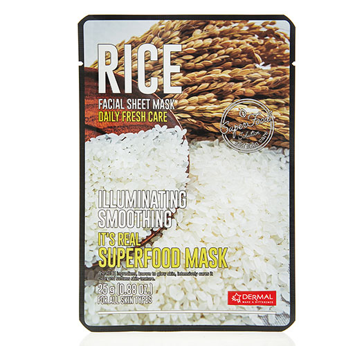 

Маска для лица DERMAL SUPERFOOD с экстрактом риса 25 г