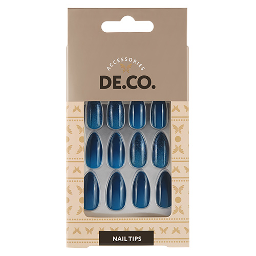 

Набор накладных ногтей DE.CO. CAT EYE indigo 24 шт+ клеевые стикеры 24 шт