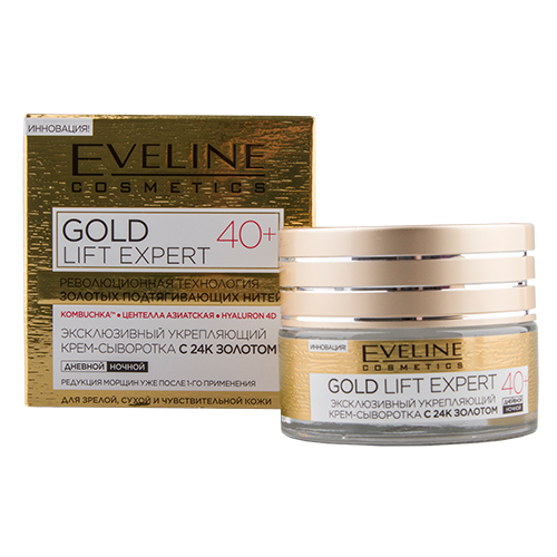 

Крем-сыворотка для лица EVELINE GOLD LIFT EXPERT дневной и ночной 40+ 50 мл