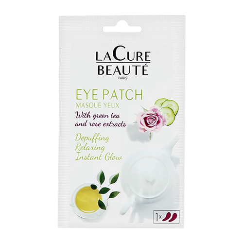 Патчи для глаз `LA CURE BEAUTE` гидрогелевые с экстрактом розы и зеленого чая 2 шт