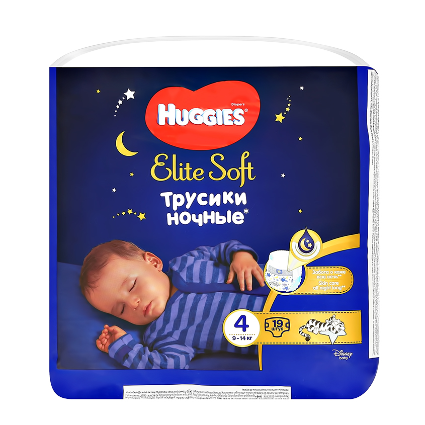 HUGGIES Подгузники-трусики HUGGIES ELITE SOFT 9-14 кг 19 шт huggies трусики 9 14 кг 17 шт