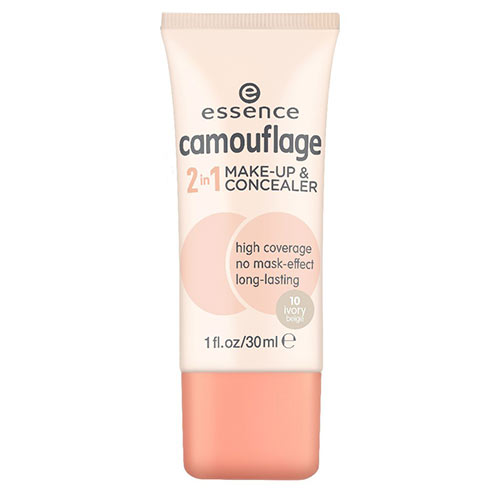 

Основа тональная и консилер для лица ESSENCE CAMOUFLAGE 2 IN 1 тон 10
