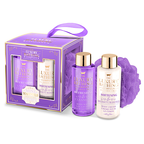 

Набор подарочный женский THE LUXURY BATHING BY GRACE COLE LAVENDER & HONEYSUCKLE гель для душа 100 мл, крем для тела 100 мл, мочалка