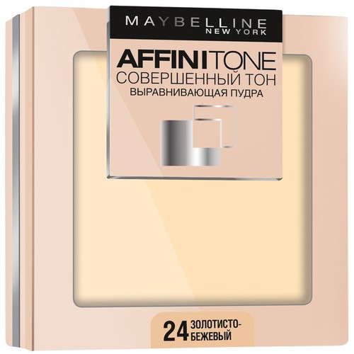 Пудра компактная для лица MAYBELLINE AFFINITONE тон 24 золотисто-бежевый - фото 1