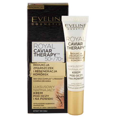 

Крем для контура глаз EVELINE ROYAL CAVIAR THERAPY 50+/70+ укрепляющий 15 мл