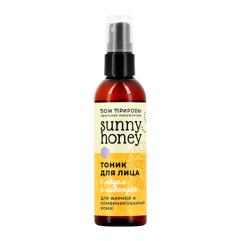 ДОМ ПРИРОДЫ Тоник для лица ДОМ ПРИРОДЫ SUNNY HONEY с мёдом и лавандой для жирной и комбинированной кожи 100 г гель для душа sunny honey натуральный с мёдом и манго мануфактура дом природы крым