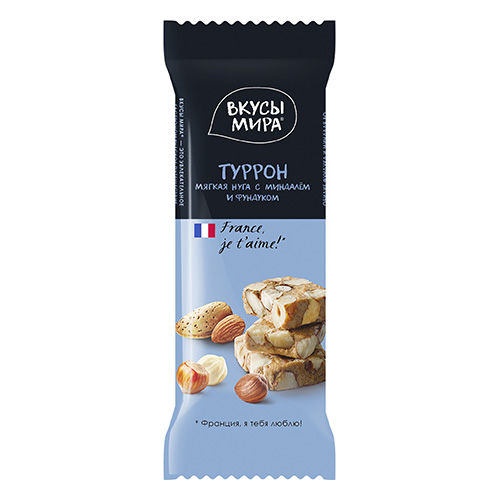 

Батончик Туррон ВКУСЫ МИРА Миндаль-фундук 25 г