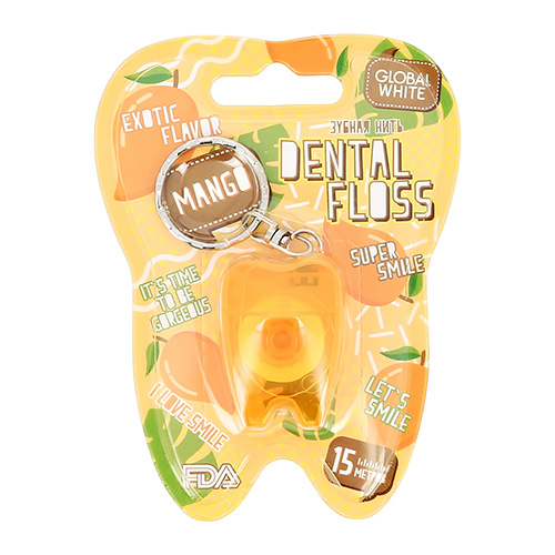 

Нить зубная GLOBAL WHITE Mango 15 м