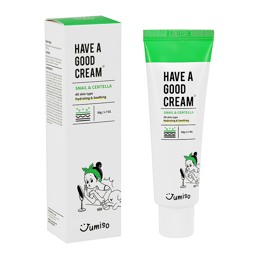 

Крем для лица HELLOSKIN JUMISO с экстрактом муцина улитки и азиатской центеллы 50 г