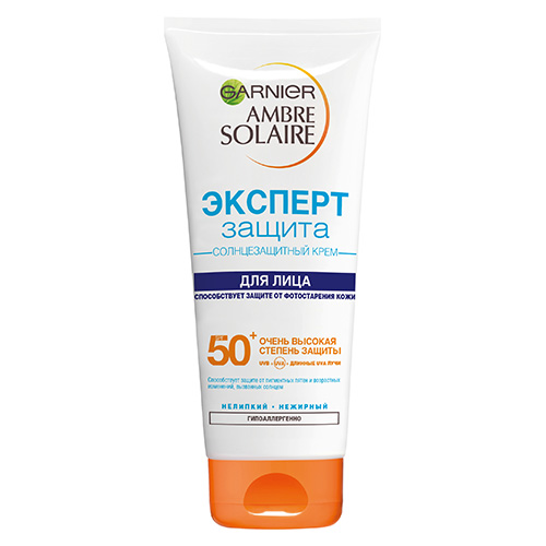 

Крем для лица GARNIER AMBRE SOLAIRE ЭКСПЕРТ ЗАЩИТА солнцезащитный SPF 50+ 100 мл