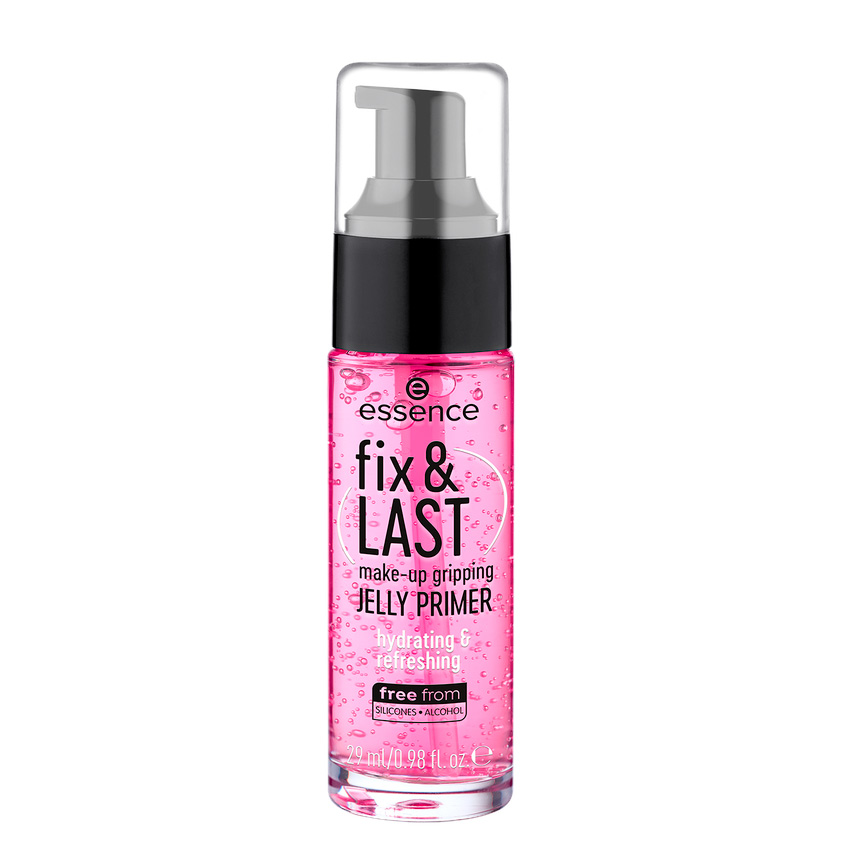 База под макияж  Подружка Праймер-желе для лица ESSENCE FIX & LAST увеличивающий стойкость макияжа 29 мл