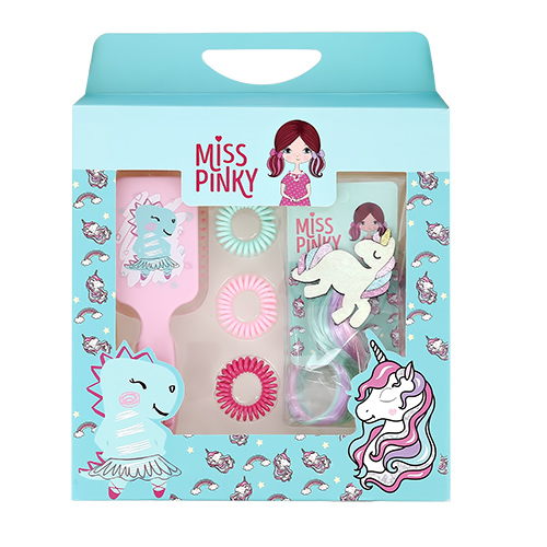 

Набор аксессуаров MISS PINKY расческа 1 шт, резинка 3 шт, заколка 1 шт