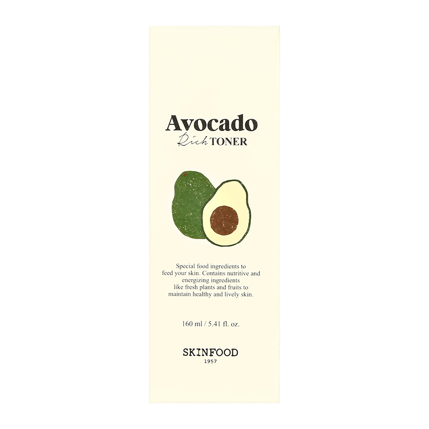 Тонер для лица SKINFOOD AVOCADO RICH с экстрактом авокадо питательный 160 мл, Лицо