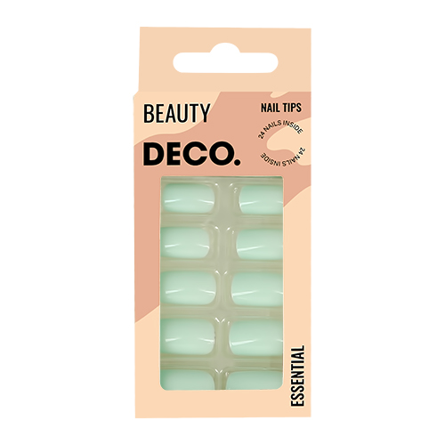 

Набор накладных ногтей DECO. ESSENTIAL olive 24 шт + клеевые стикеры 24 шт