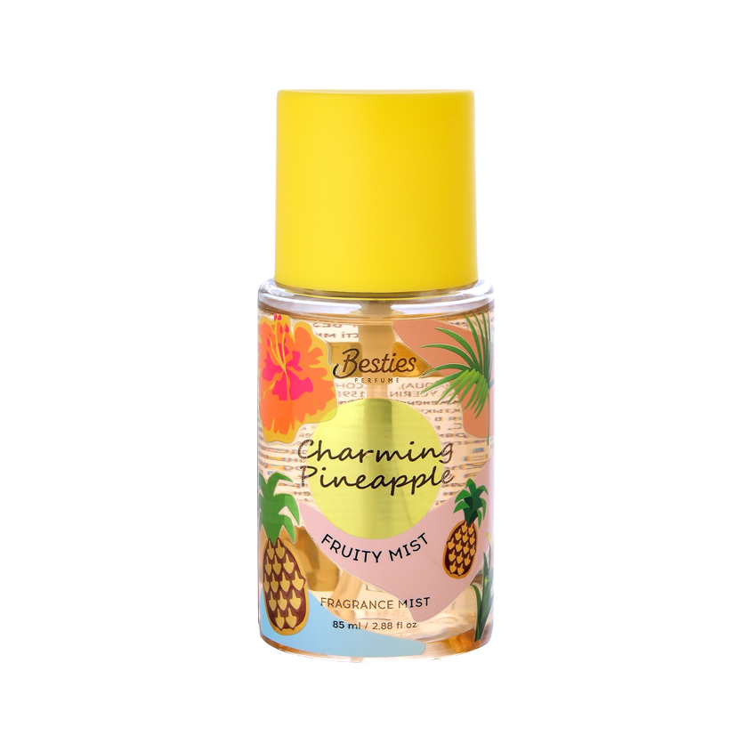 Парфюмированный мист для тела BESTIES FRUITY MIST charming pineapple жен. 85 мл