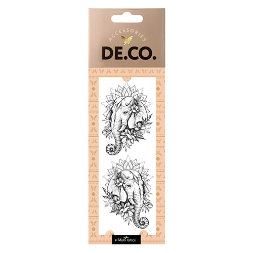 

Татуировка для тела DECO. REAL TATTOO by Miami tattoos переводная Elephant