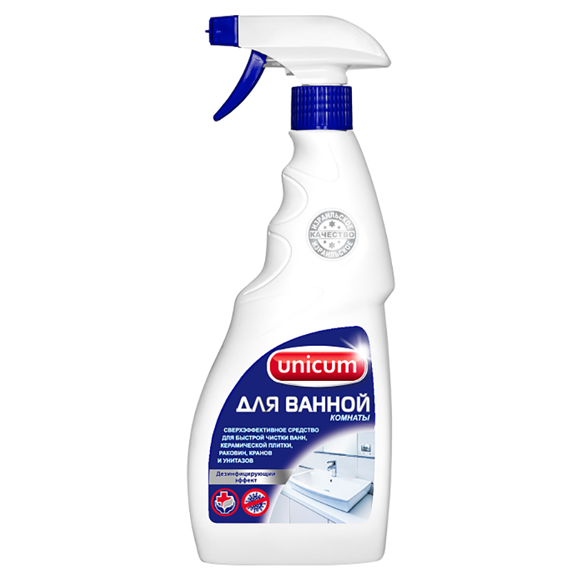 Средство чистящее UNICUM для чистки ванной комнаты 500 мл средство чистящее unicum для чистки ковров и мебели 500 мл