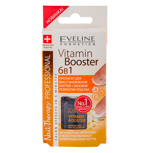 

Средство для восстановления ногтей EVELINE VITAMIN BOOSTER 6 IN 1 12 мл