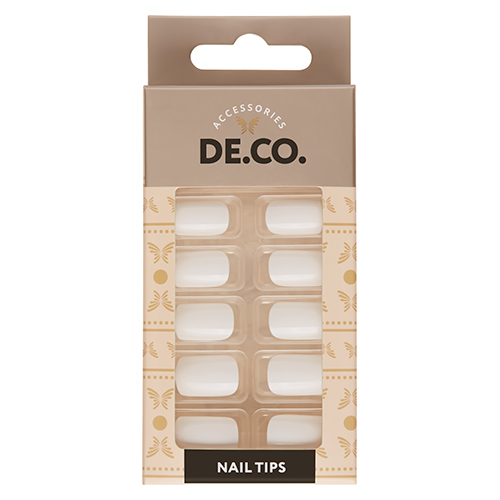 

Набор накладных ногтей DECO. ESSENTIAL White 24 шт + клеевые стикеры 24 шт