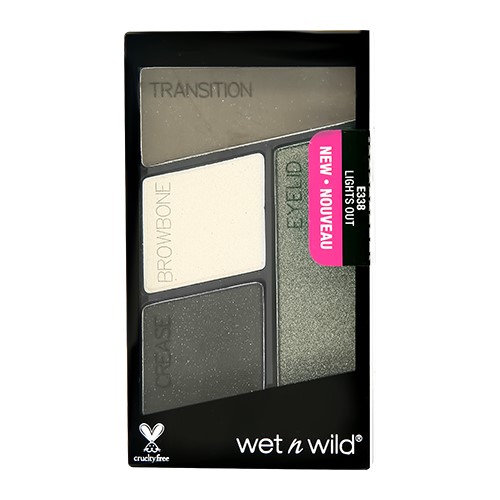 Палетка теней для век `WET N WILD` COLOR ICON тон E338 lights out (4 оттенка)