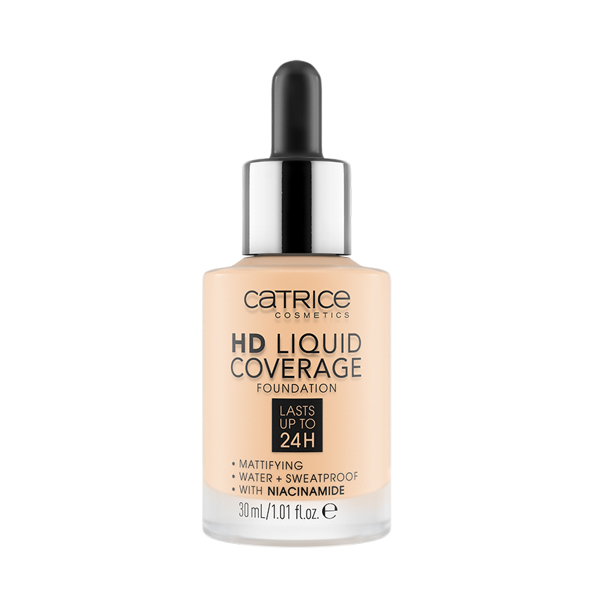 CATRICE Основа тональная для лица CATRICE HD LIQUID COVERAGE тон 002 porcelain beige фарфоровый бежевый