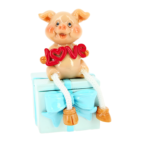 

Фигурка декоративная ARTS Свинка с надписью Love