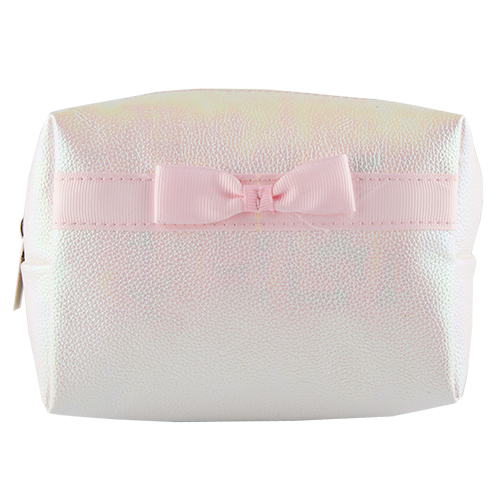 

Косметичка LADY PINK SHINING квадратная с бантиком розовая