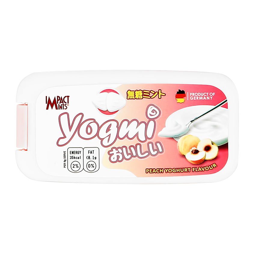 Освежающее драже IMPACT MINTS YOGMI без сахара со вкусом йогурта с персиком 9 г освежающее драже влюбись в себя с витамином с без сахара вкус лимон и имбирь 18 г