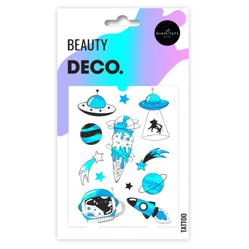 

Татуировка для тела DECO. HOLOGRAPHIC by Miami tattoos переводная Cosmic