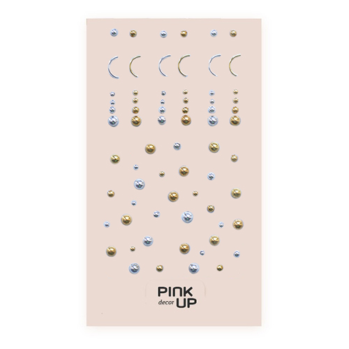 

Кристаллы для ногтей PINK UP DECOR 3D переводные тон 876