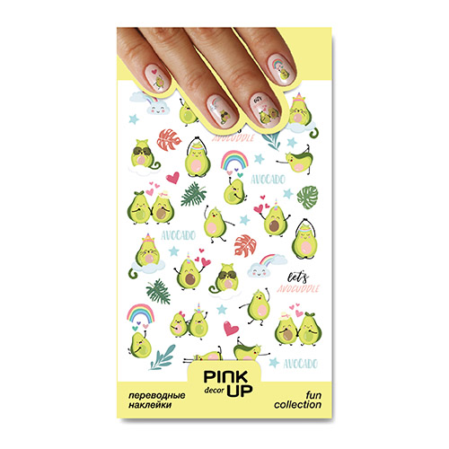 

Наклейки для ногтей PINK UP DECOR FUN переводные тон 870