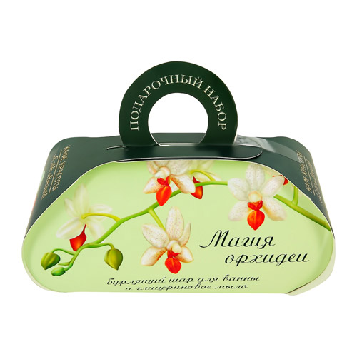 

Набор подарочный женский КАФЕ КРАСОТЫ Магия орхидеи мыло 80 г, бурлящий шар для ванны 110 г