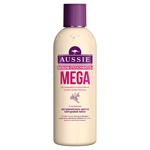 Бальзам-ополаскиватель для волос AUSSIE MEGA INSTANT с экстрактом цветков Кенгуровой лапки 250 мл