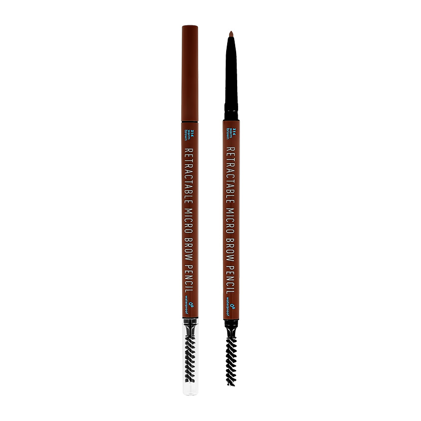  Карандаш для бровей PARISA RETRACTABLE MICRO BROW PENCIL автоматический тон 314 тепло-коричневый