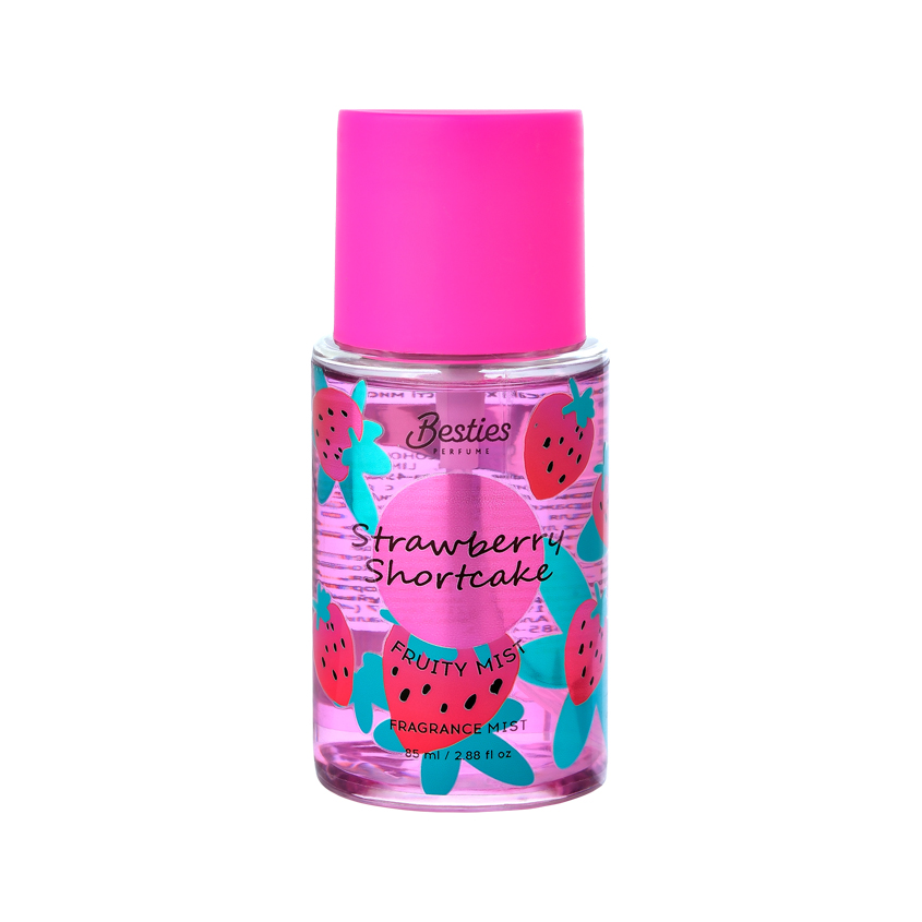 Парфюмированный мист для тела BESTIES FRUITY MIST strawberry shortcake жен. 85 мл
