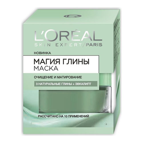 

Маска для лица LOREAL МАГИЯ ГЛИНЫ Очищение и матирование 50 мл