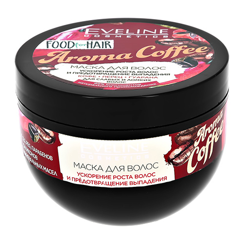 

Маска для волос EVELINE FOOD FOR HAIR AROMA COFFEE Ускорение роста волос и предотвращение выпадения 500 мл