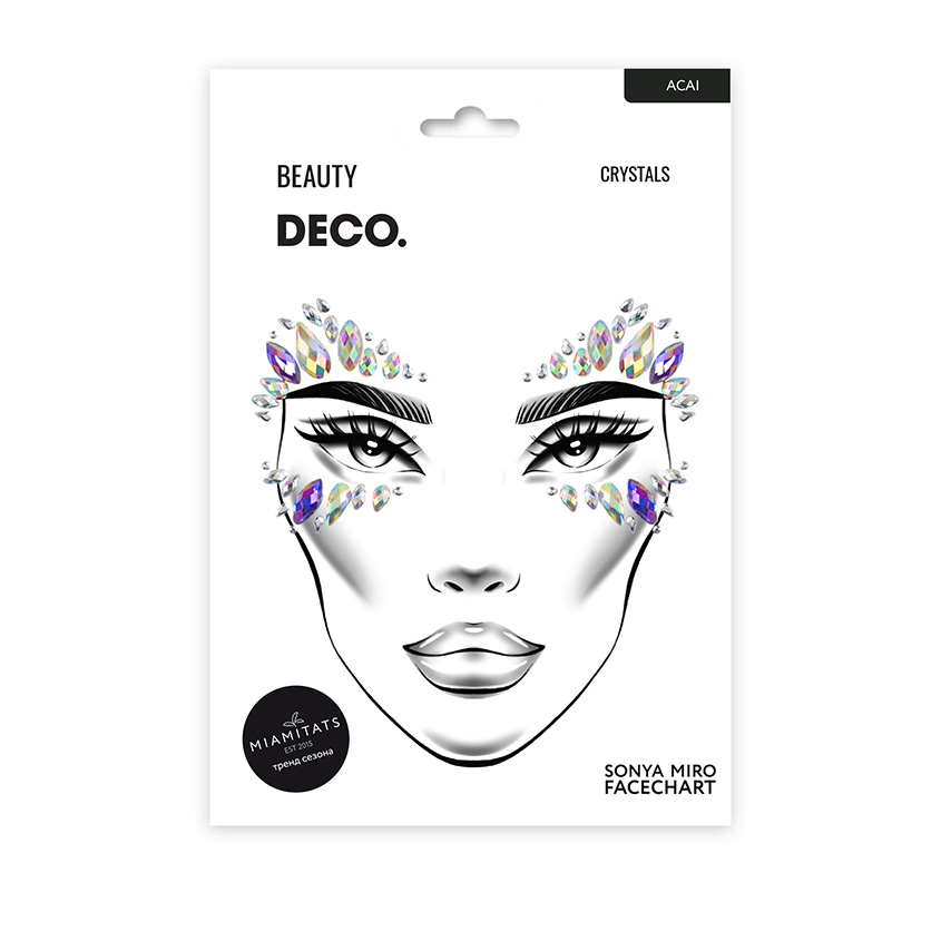 

Кристаллы для лица и тела DECO. FACE CRYSTALS by Miami tattoos Acai