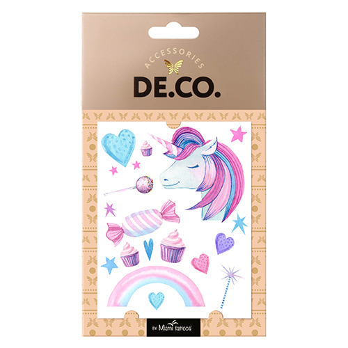 

Татуировка для тела DE.CO. MINI ME by Miami tattoos переводная Unicorn set