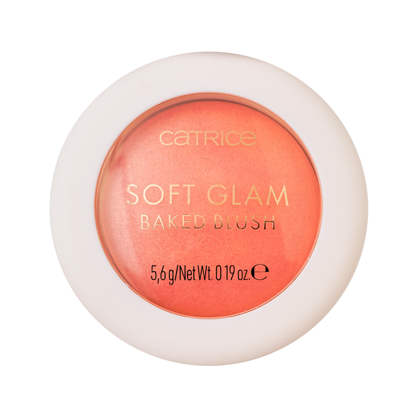 Румяна для лица `CATRICE` SOFT GLAM BAKED BLUSH компактные запеченные тон 030 Cheeky coral