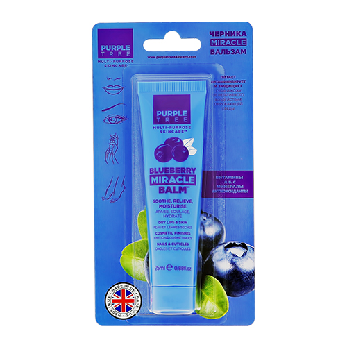 

Бальзам для губ и ухода за кожей PURPLE TREE MIRACLE BALM Черника 25 мл