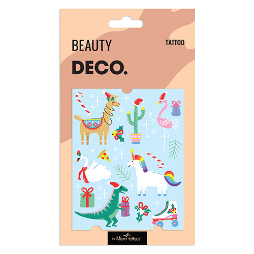 

Татуировка для тела DECO. CARTOON by Miami tattoos переводная Christmas party