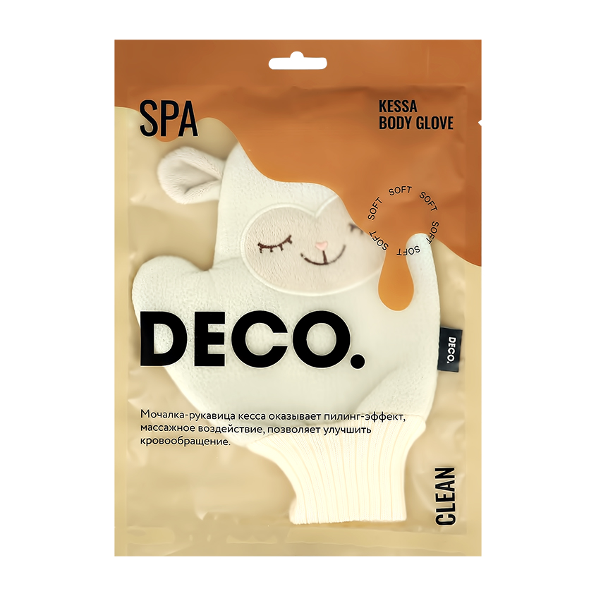 Мочалка-рукавица для тела `DECO.` кесса (pretty sheep)