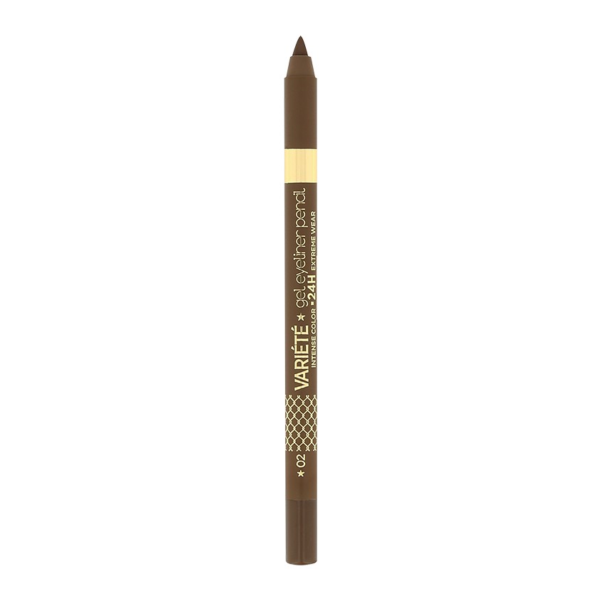 Карандаш для глаз EVELINE VARIETE GEL EYE LINER тон 02 brown карандаш для глаз eveline variete gel eye liner gel waterproof 8 гр